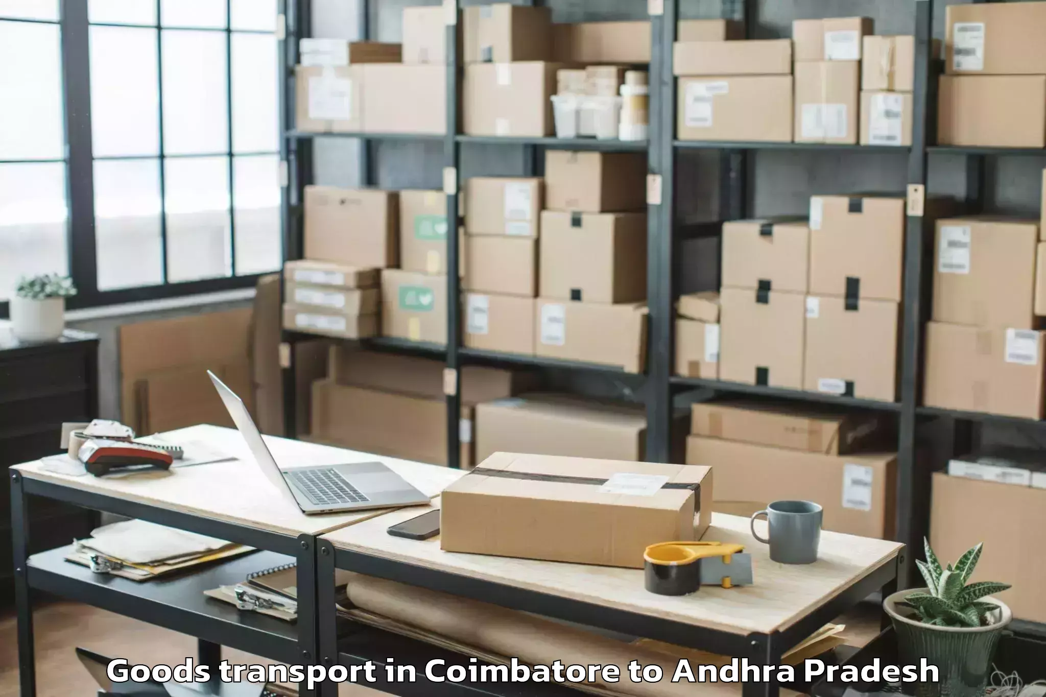 Top Coimbatore to Korukonda Goods Transport Available